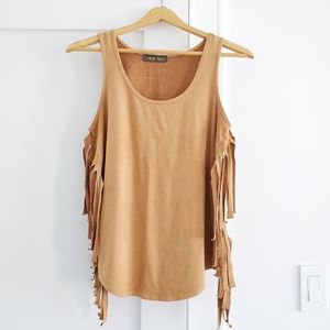 Brat Star Caramel Fringe Tank Top